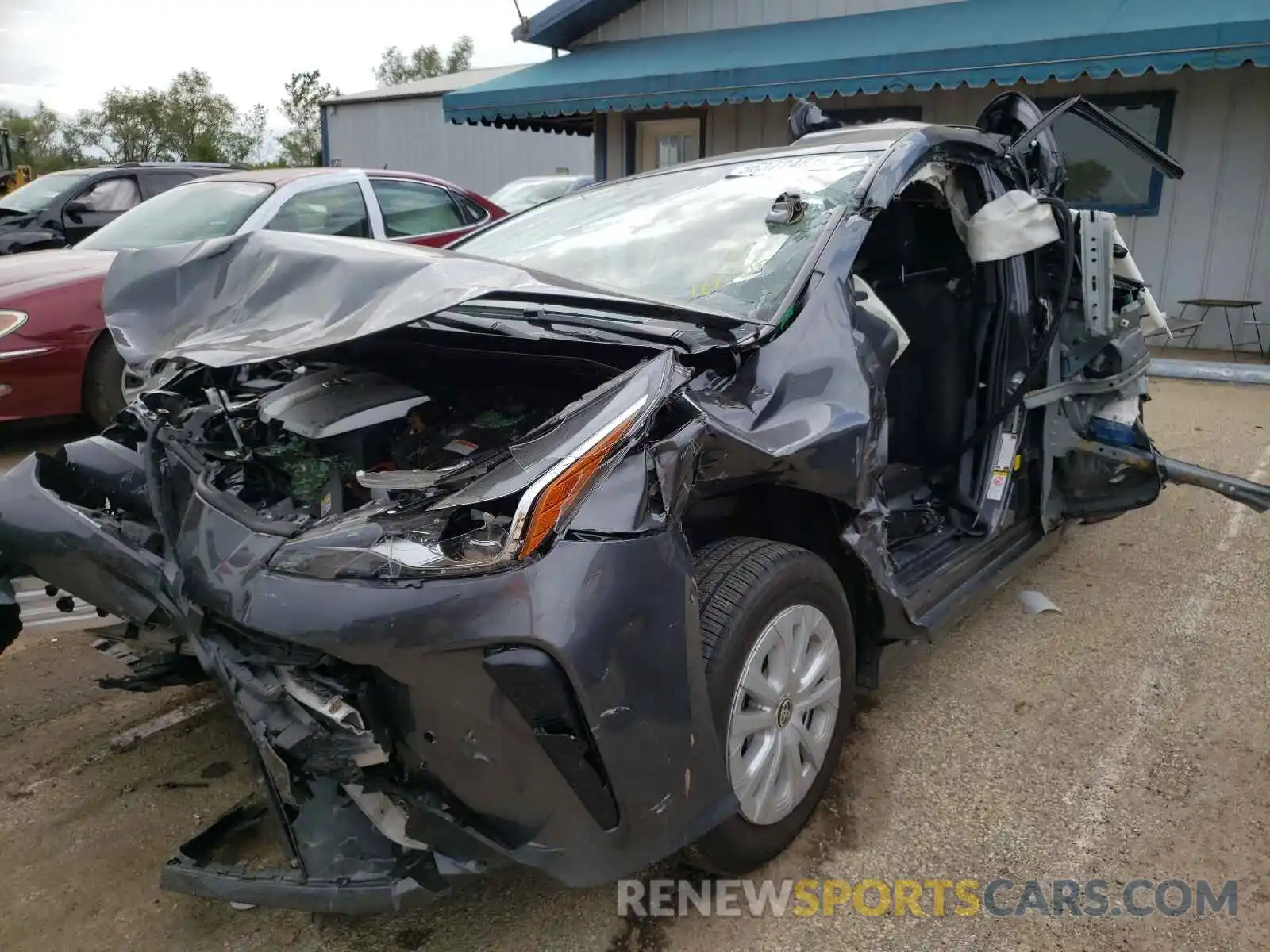 2 Photograph of a damaged car JTDKARFU4L3119368 TOYOTA PRIUS 2020