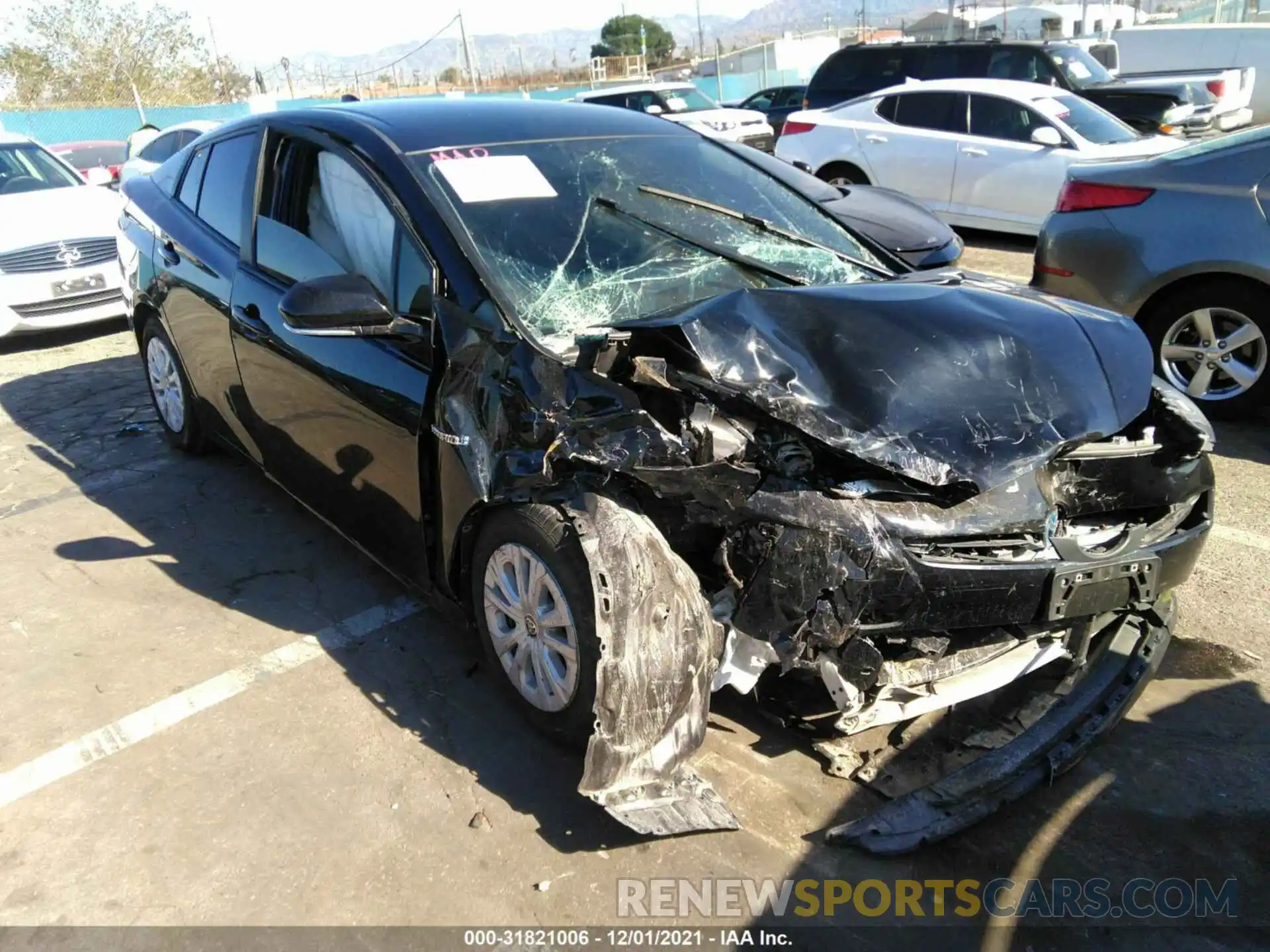 1 Photograph of a damaged car JTDKARFU4L3119712 TOYOTA PRIUS 2020