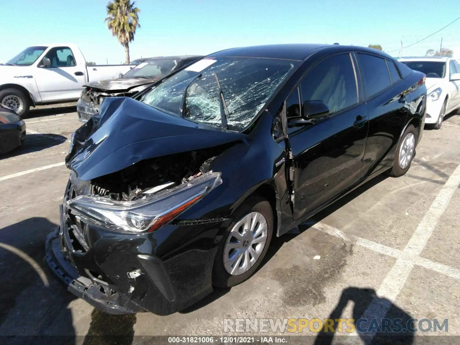 2 Photograph of a damaged car JTDKARFU4L3119712 TOYOTA PRIUS 2020