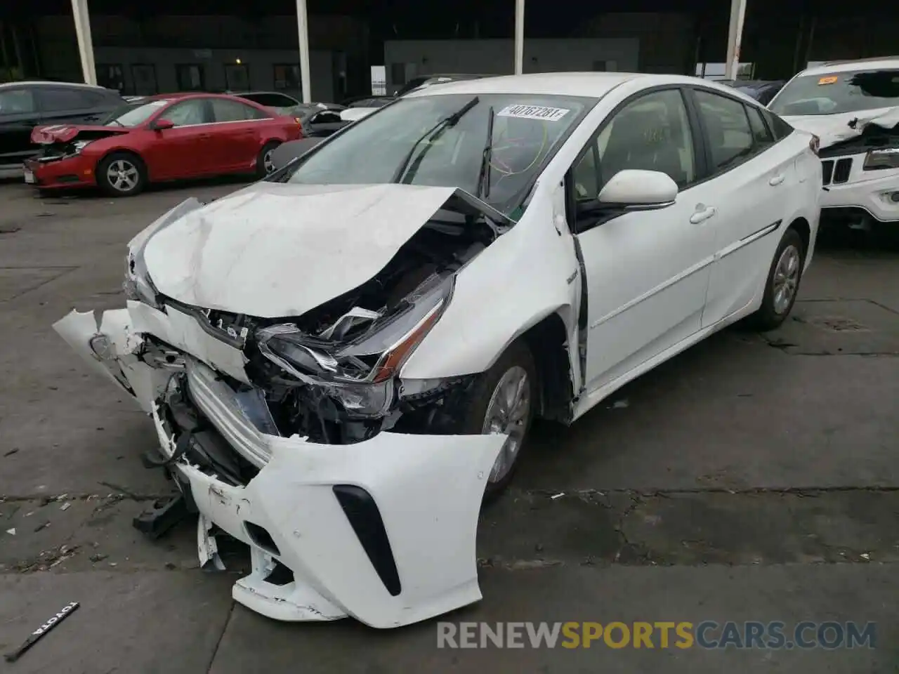 2 Photograph of a damaged car JTDKARFU4L3122514 TOYOTA PRIUS 2020