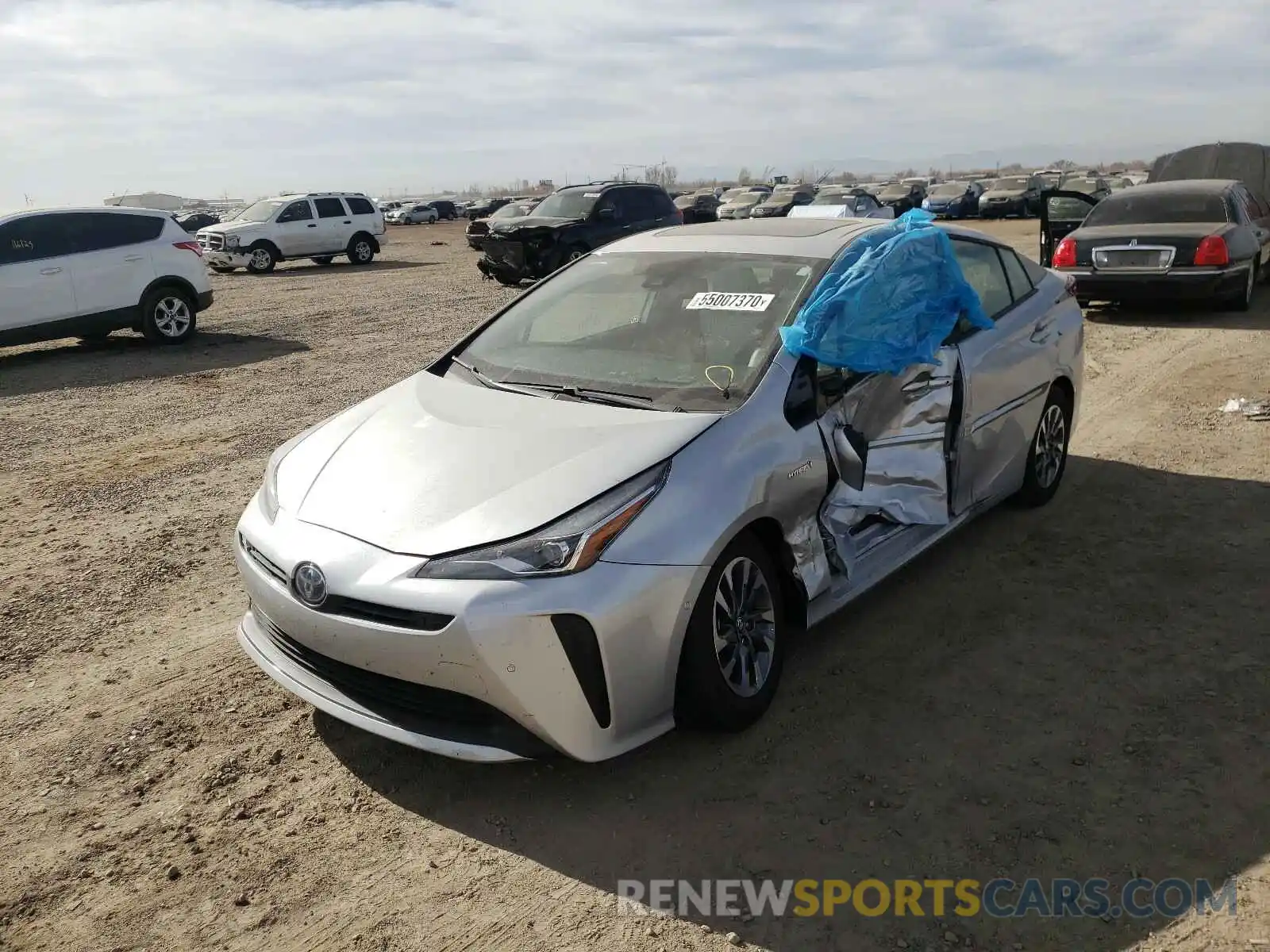 2 Photograph of a damaged car JTDKARFU4L3122562 TOYOTA PRIUS 2020