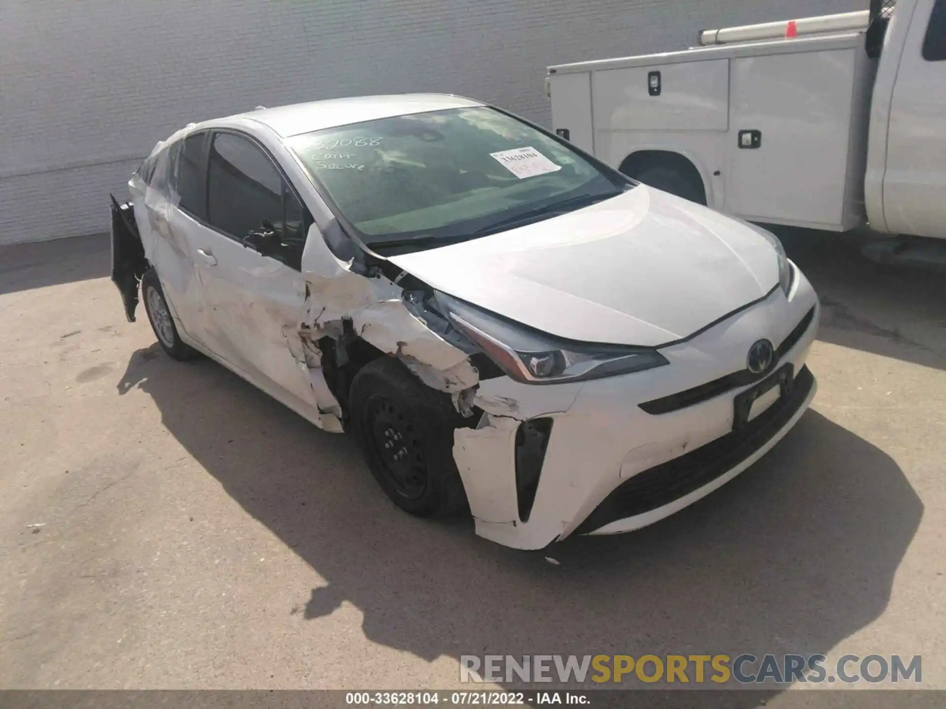 1 Photograph of a damaged car JTDKARFU4L3123307 TOYOTA PRIUS 2020