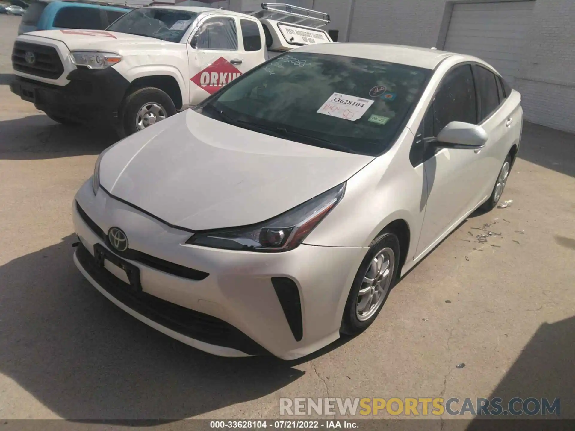 2 Photograph of a damaged car JTDKARFU4L3123307 TOYOTA PRIUS 2020