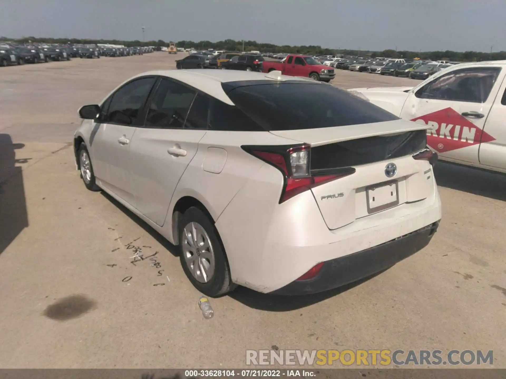 3 Photograph of a damaged car JTDKARFU4L3123307 TOYOTA PRIUS 2020