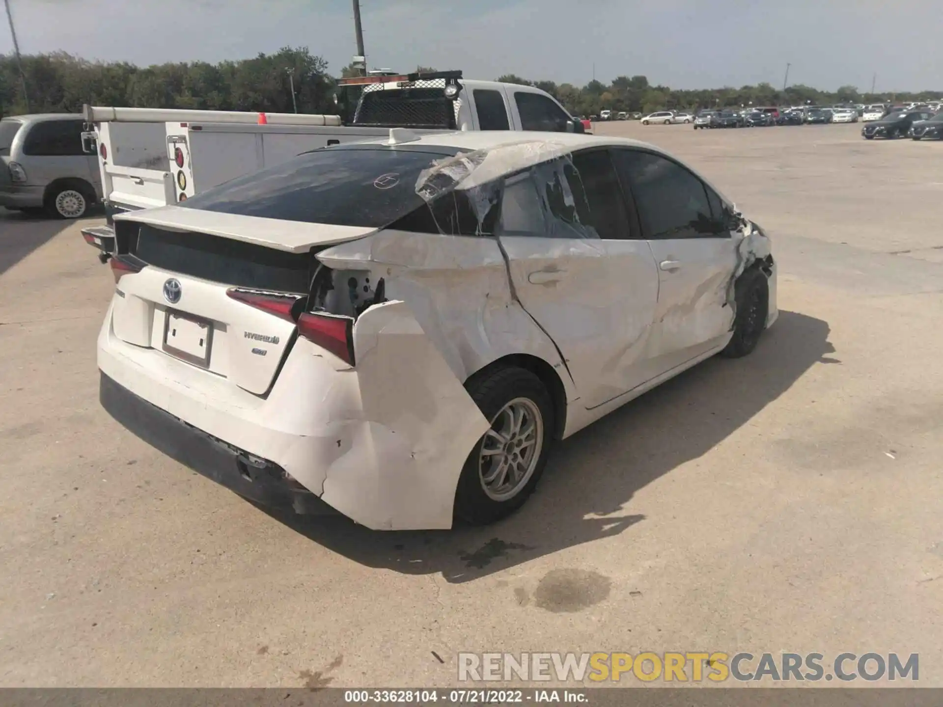 4 Photograph of a damaged car JTDKARFU4L3123307 TOYOTA PRIUS 2020