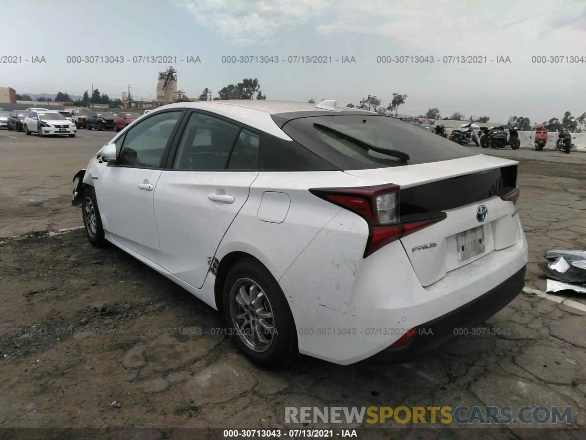 3 Photograph of a damaged car JTDKARFU4L3124537 TOYOTA PRIUS 2020