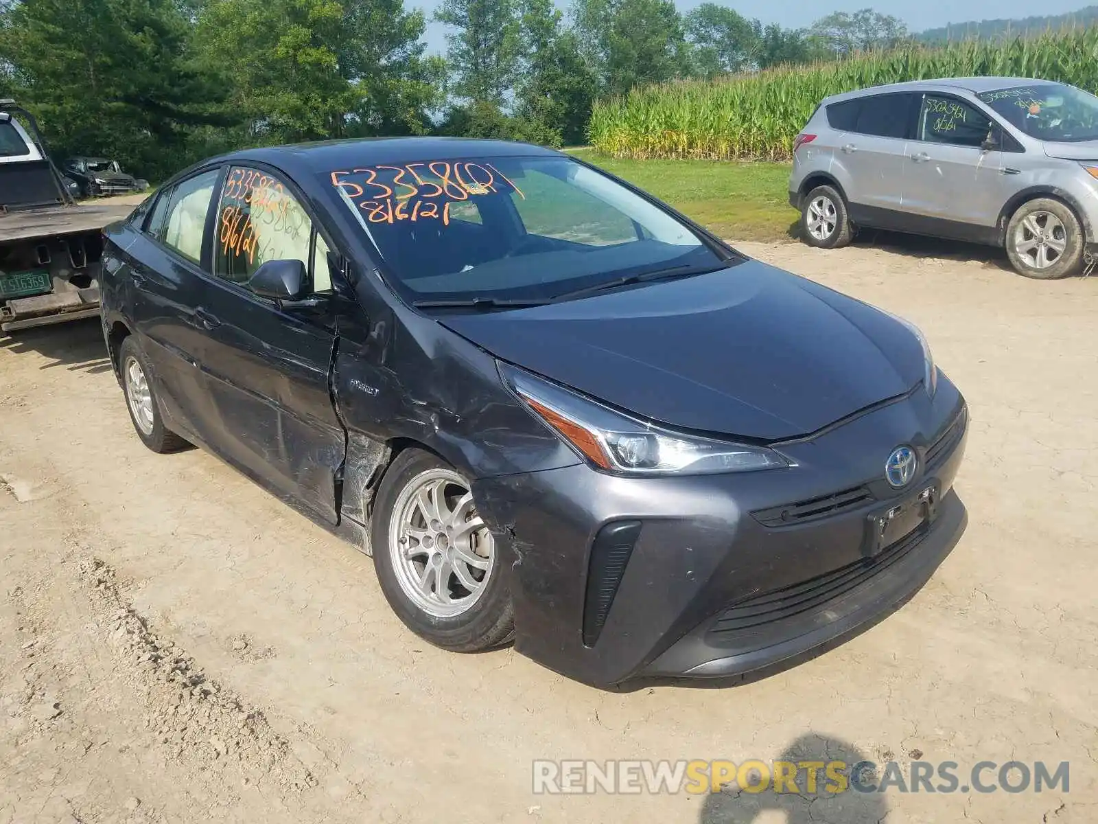 1 Photograph of a damaged car JTDKARFU4L3125591 TOYOTA PRIUS 2020