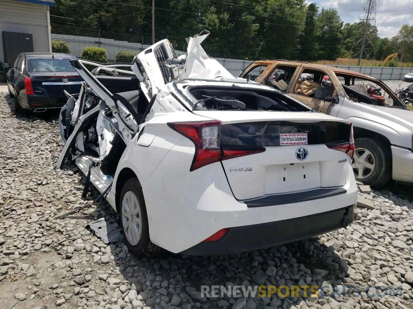 3 Photograph of a damaged car JTDKARFU4L3126210 TOYOTA PRIUS 2020