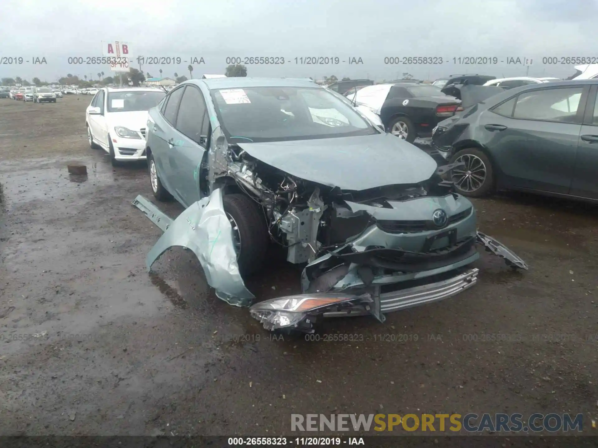 1 Photograph of a damaged car JTDKARFU5L3103308 TOYOTA PRIUS 2020