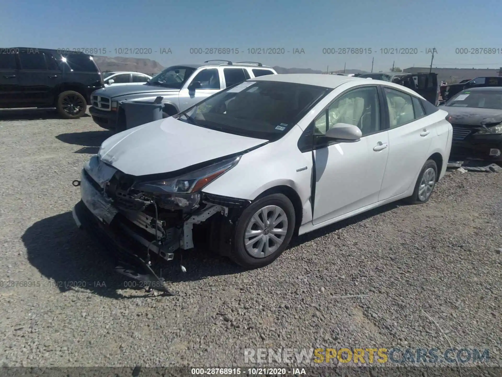 2 Photograph of a damaged car JTDKARFU5L3104359 TOYOTA PRIUS 2020