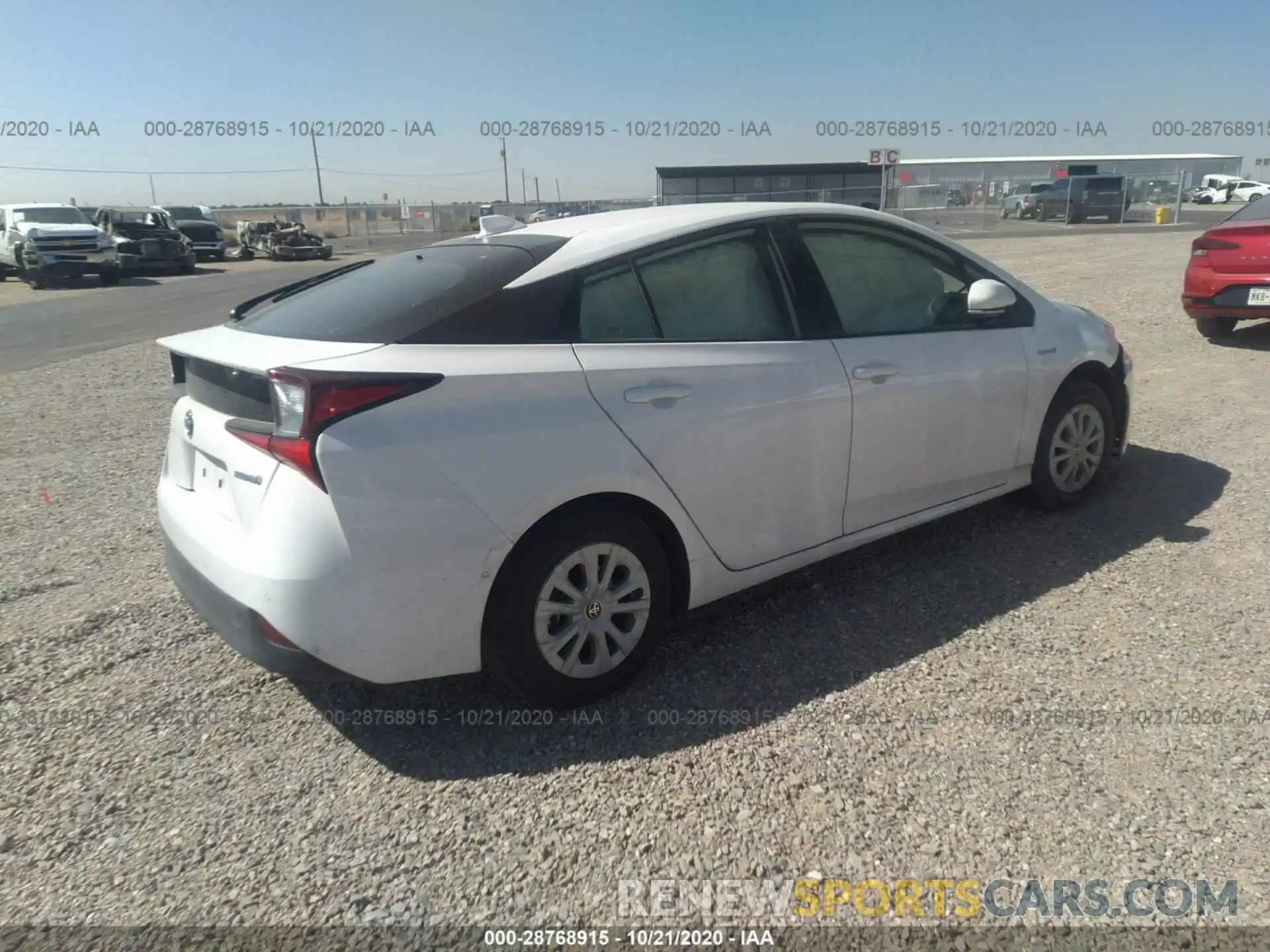 4 Фотография поврежденного автомобиля JTDKARFU5L3104359 TOYOTA PRIUS 2020