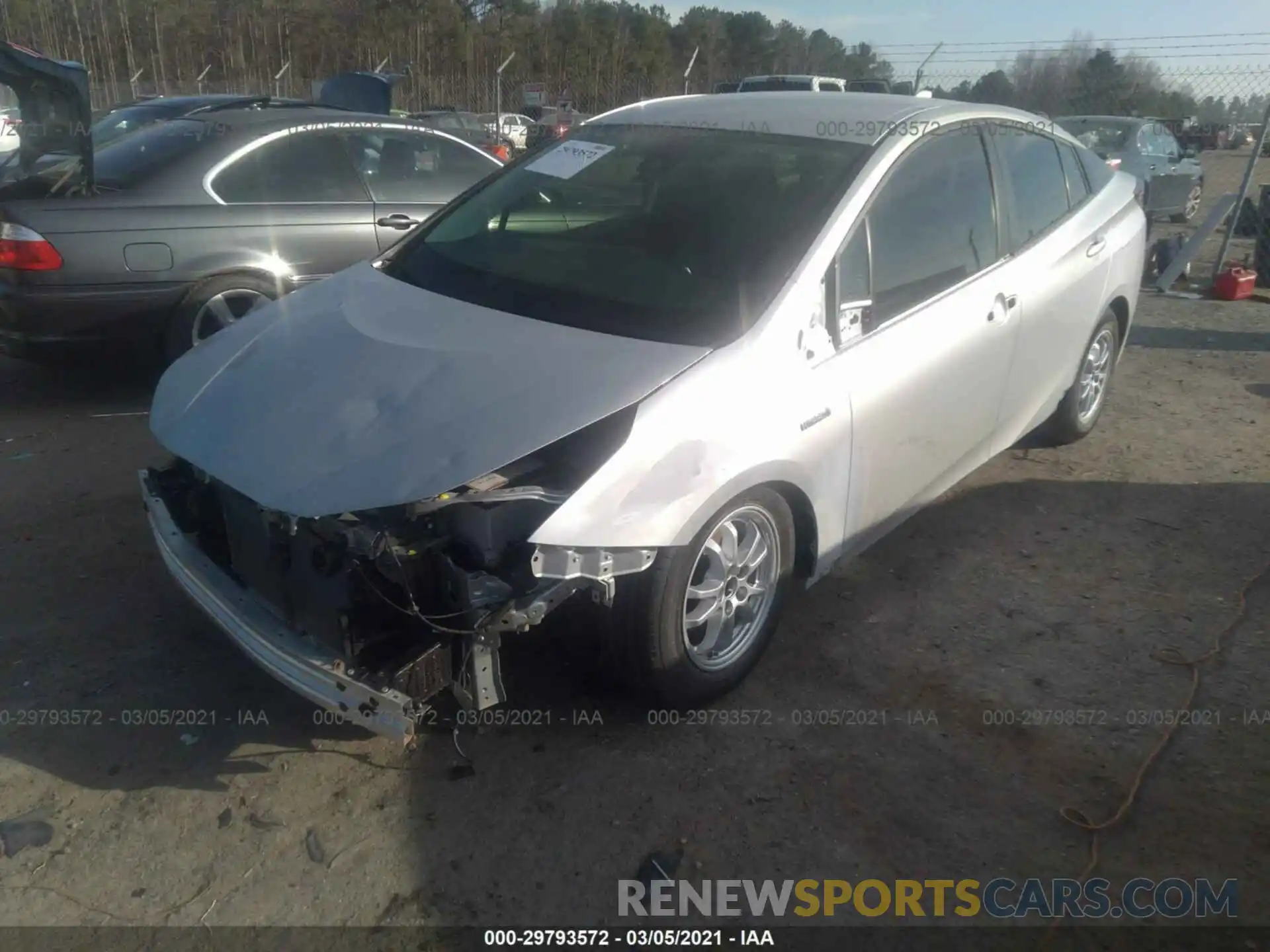 2 Photograph of a damaged car JTDKARFU5L3107486 TOYOTA PRIUS 2020