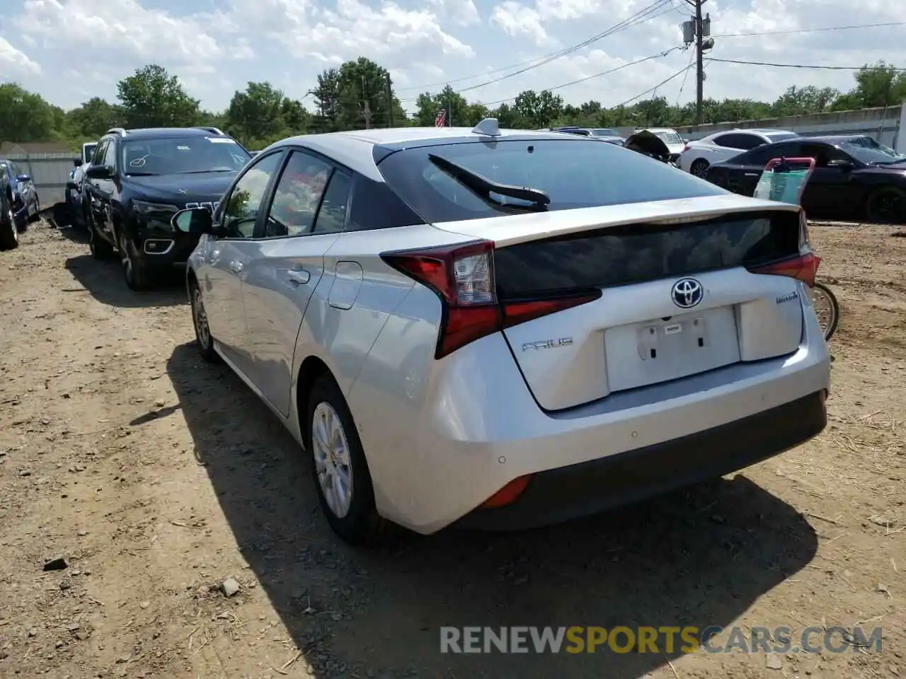 3 Photograph of a damaged car JTDKARFU5L3108752 TOYOTA PRIUS 2020