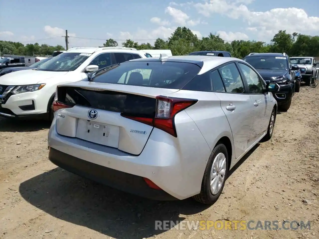 4 Photograph of a damaged car JTDKARFU5L3108752 TOYOTA PRIUS 2020