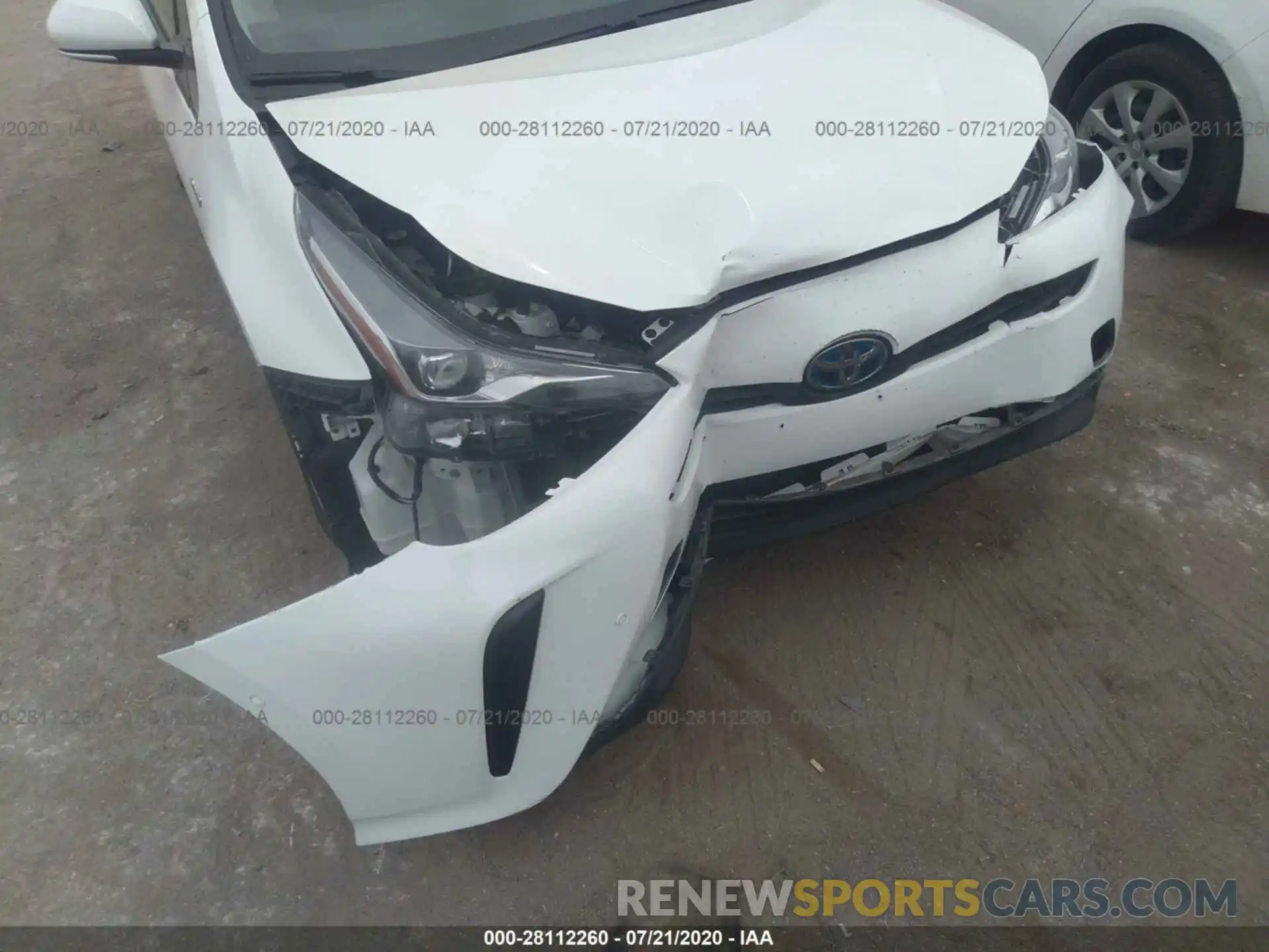6 Photograph of a damaged car JTDKARFU5L3110100 TOYOTA PRIUS 2020