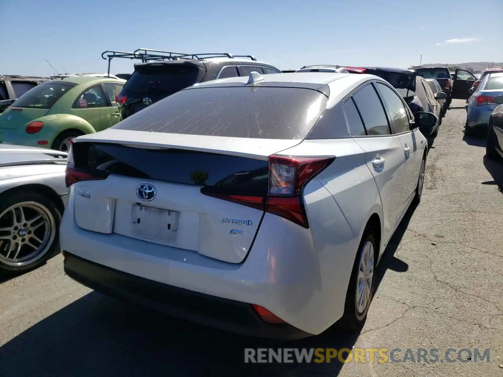 4 Photograph of a damaged car JTDKARFU5L3110257 TOYOTA PRIUS 2020