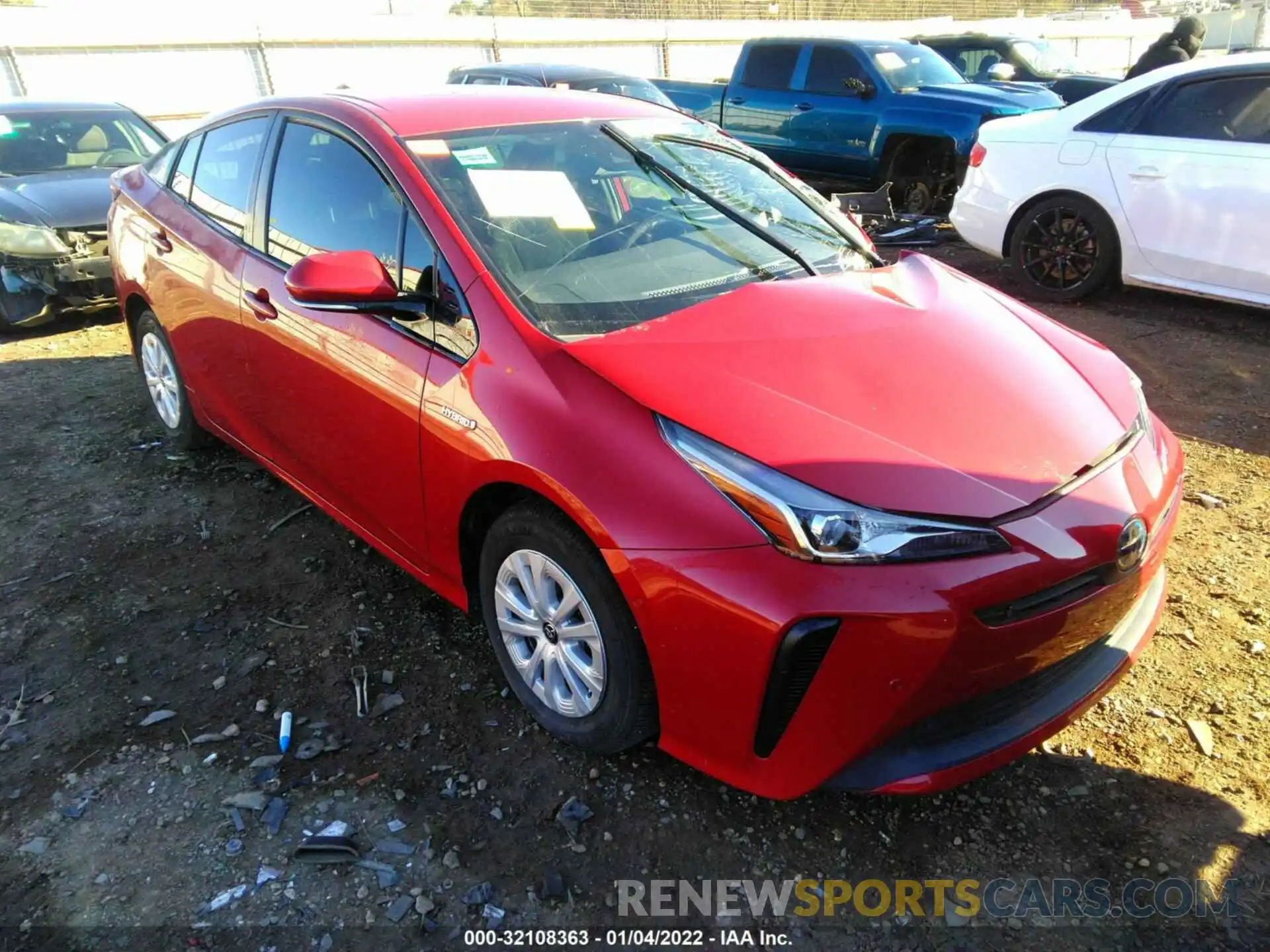 1 Photograph of a damaged car JTDKARFU5L3112896 TOYOTA PRIUS 2020