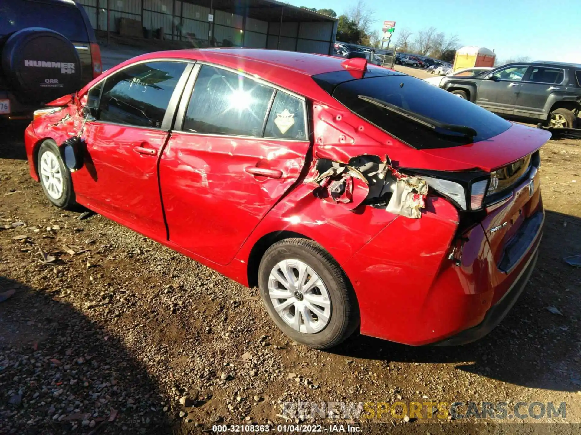 3 Photograph of a damaged car JTDKARFU5L3112896 TOYOTA PRIUS 2020