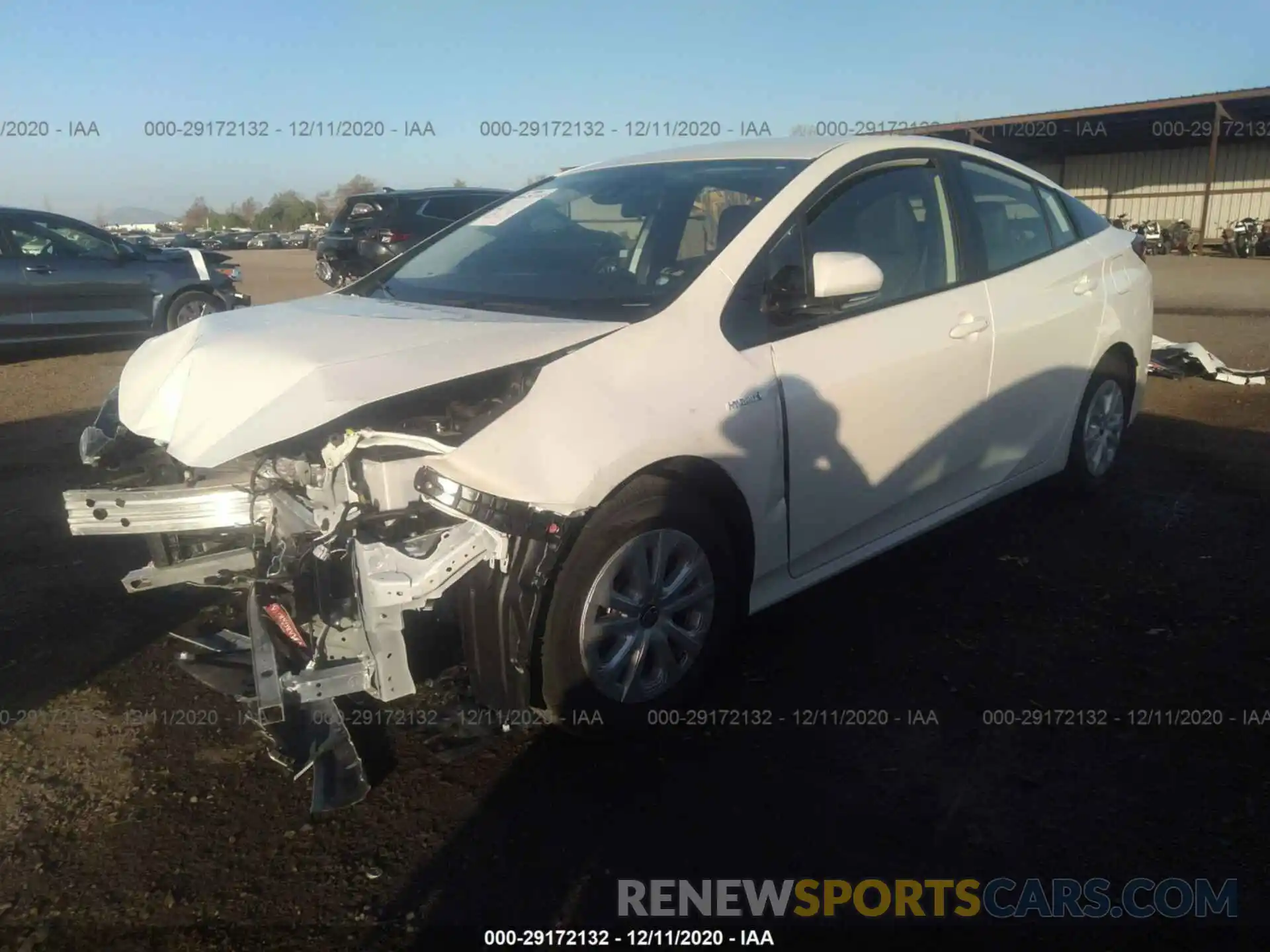 2 Photograph of a damaged car JTDKARFU5L3113031 TOYOTA PRIUS 2020