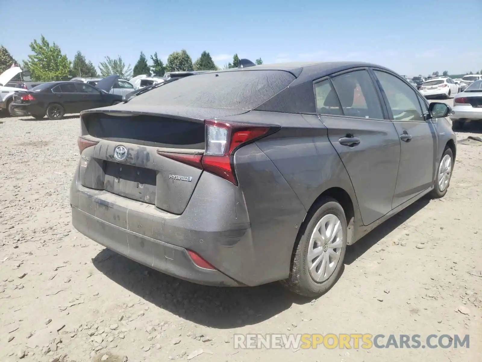 4 Photograph of a damaged car JTDKARFU5L3113191 TOYOTA PRIUS 2020