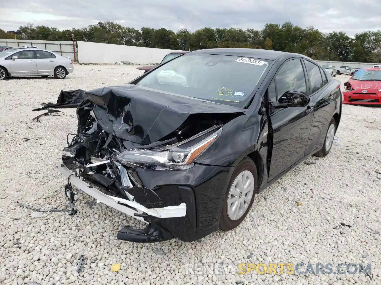 2 Photograph of a damaged car JTDKARFU5L3113319 TOYOTA PRIUS 2020