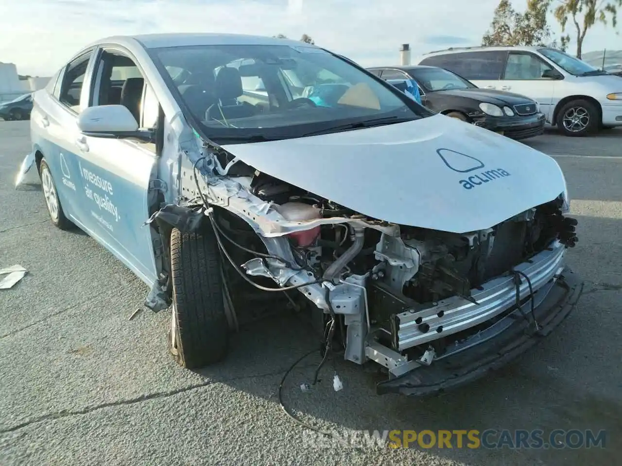 1 Photograph of a damaged car JTDKARFU5L3114728 TOYOTA PRIUS 2020