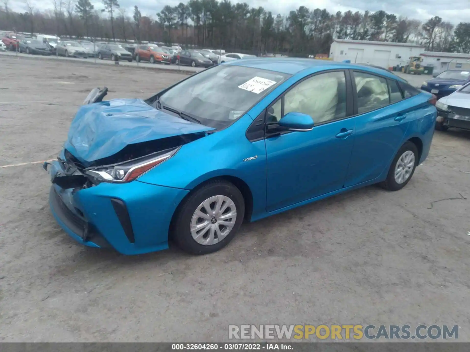 2 Photograph of a damaged car JTDKARFU5L3115409 TOYOTA PRIUS 2020