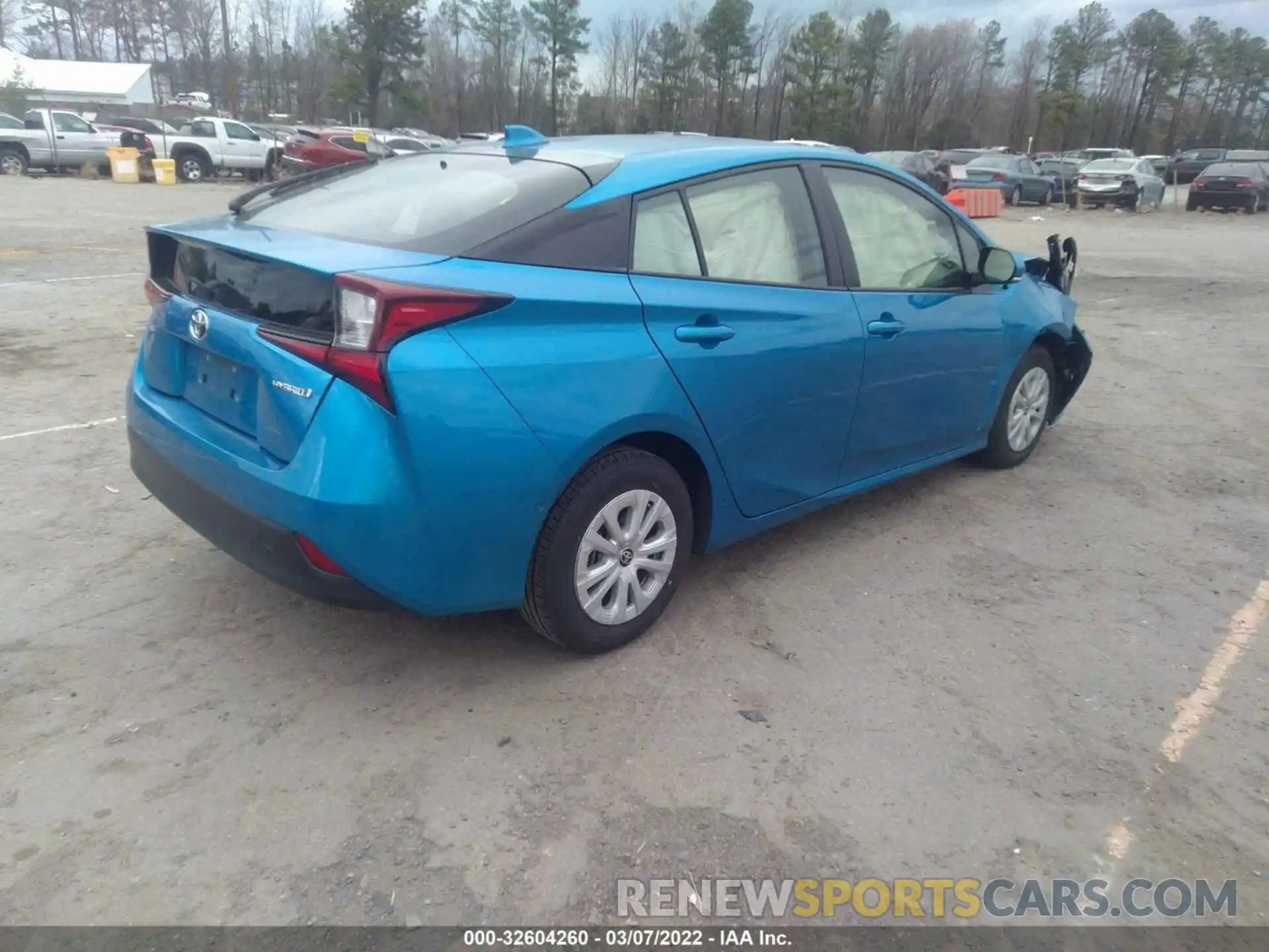 4 Photograph of a damaged car JTDKARFU5L3115409 TOYOTA PRIUS 2020