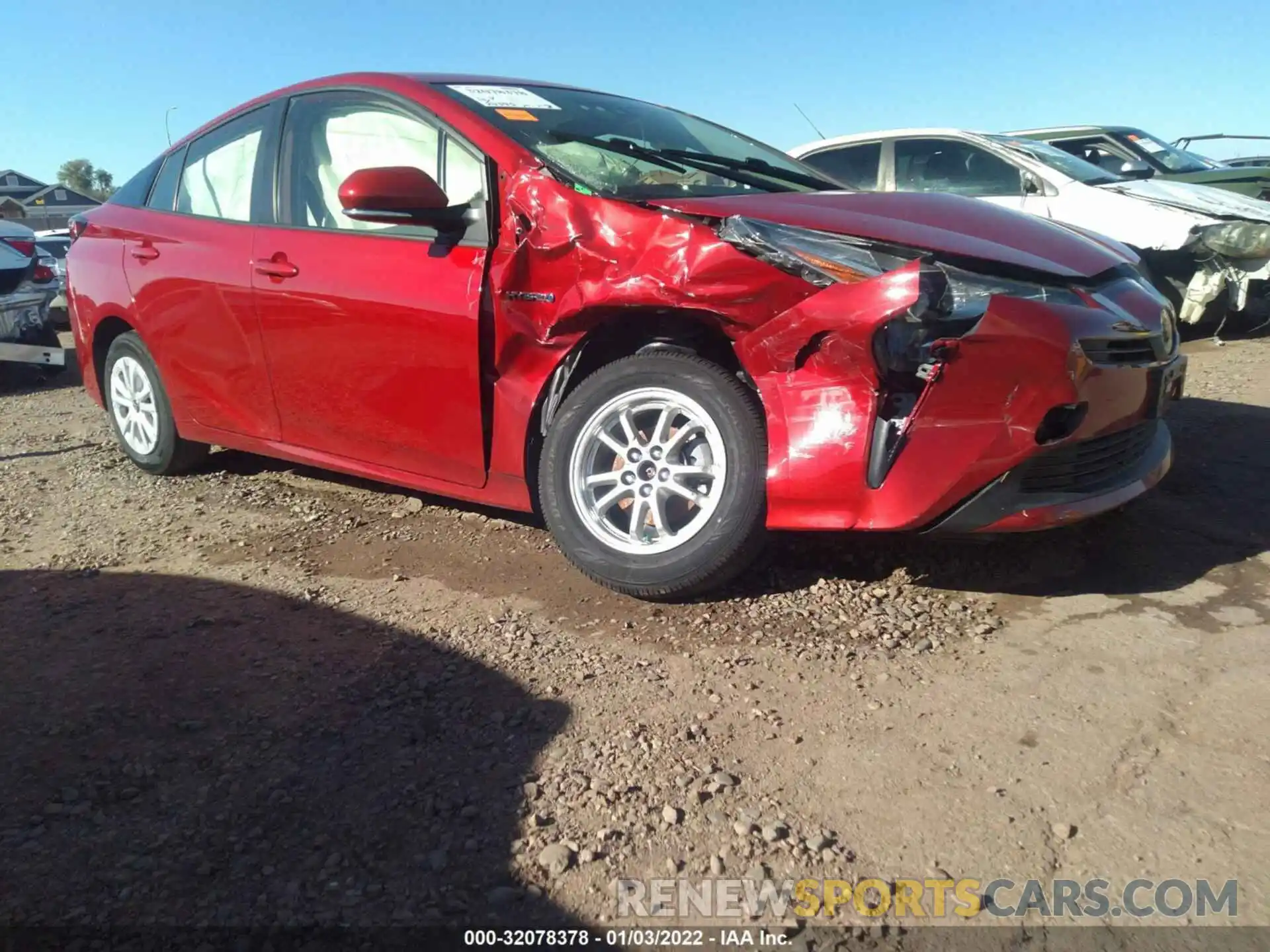 1 Photograph of a damaged car JTDKARFU5L3116236 TOYOTA PRIUS 2020