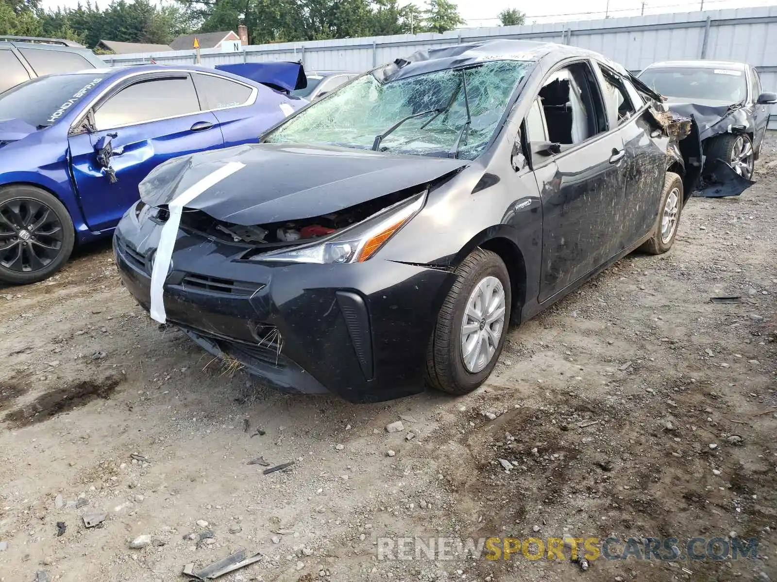 2 Photograph of a damaged car JTDKARFU5L3117032 TOYOTA PRIUS 2020