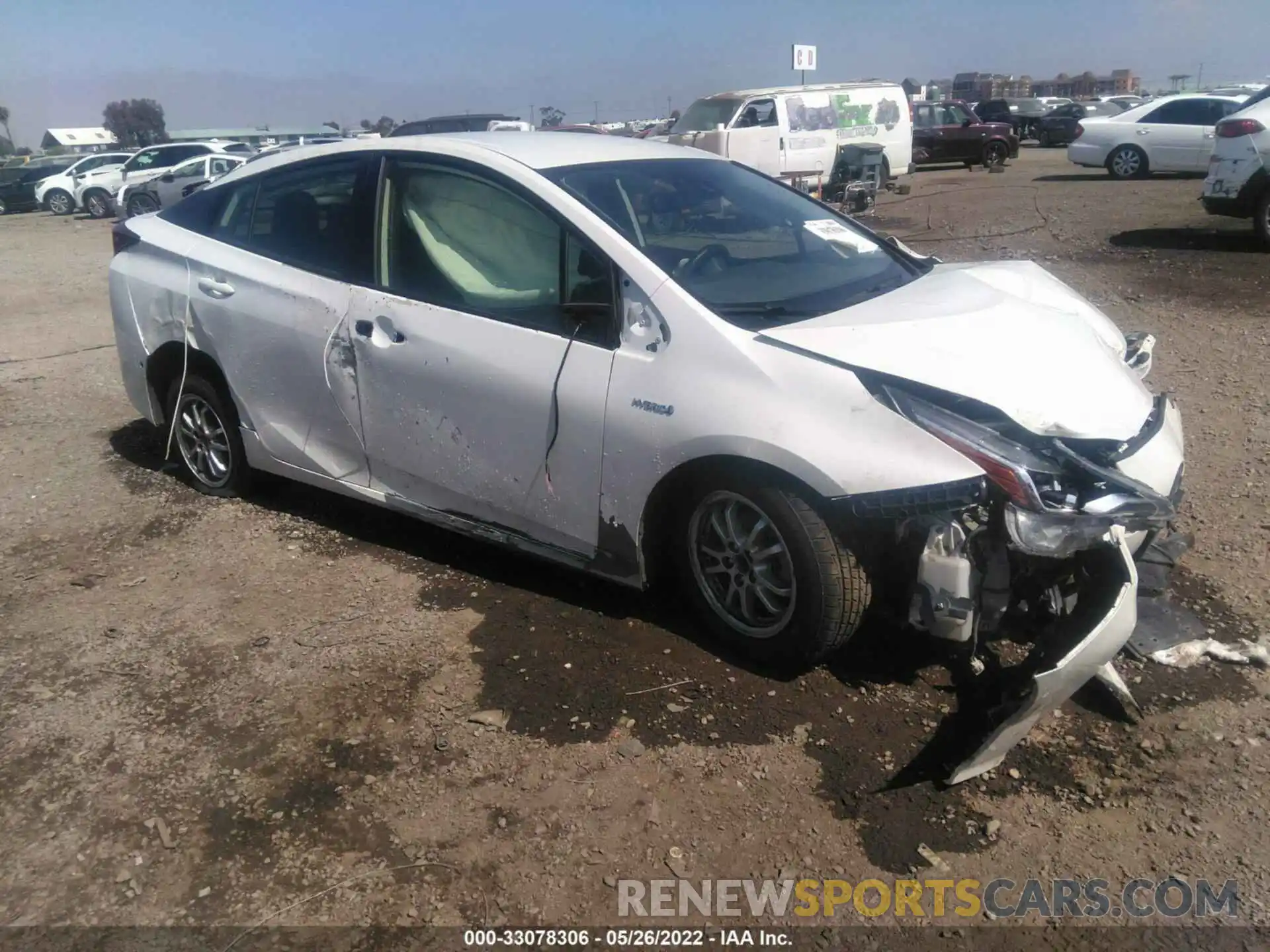 1 Photograph of a damaged car JTDKARFU5L3117340 TOYOTA PRIUS 2020