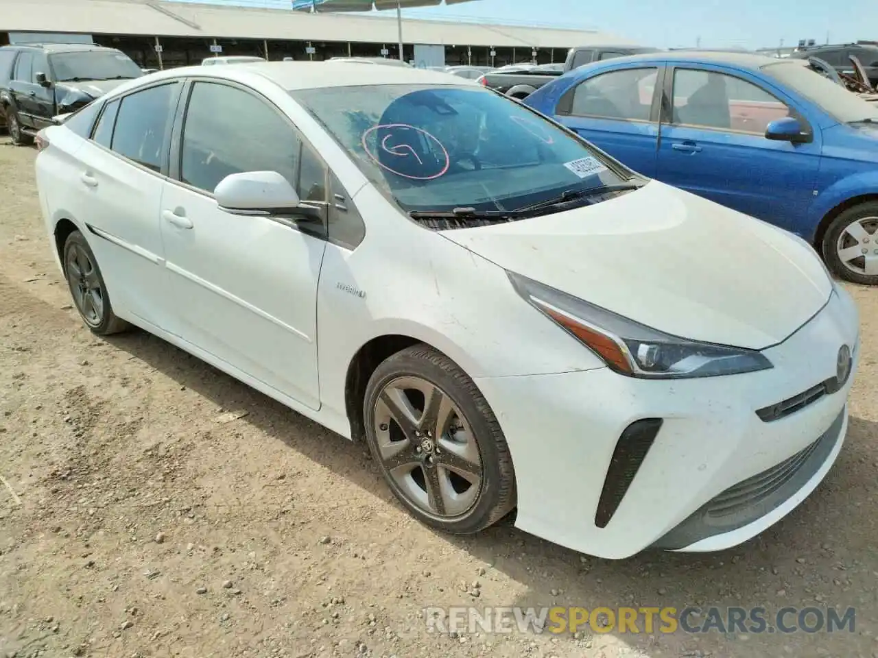 1 Photograph of a damaged car JTDKARFU5L3119699 TOYOTA PRIUS 2020