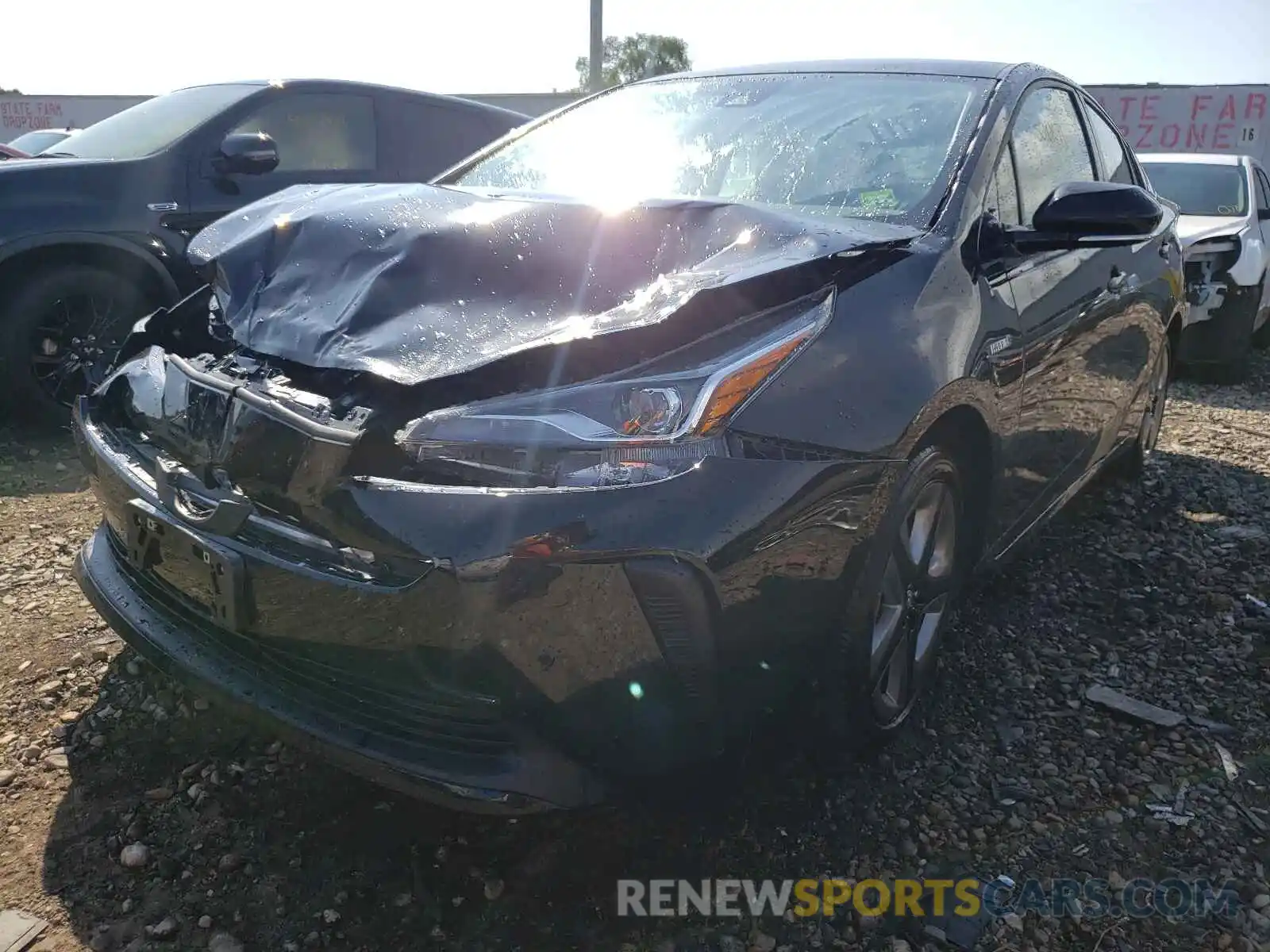 2 Photograph of a damaged car JTDKARFU5L3120223 TOYOTA PRIUS 2020