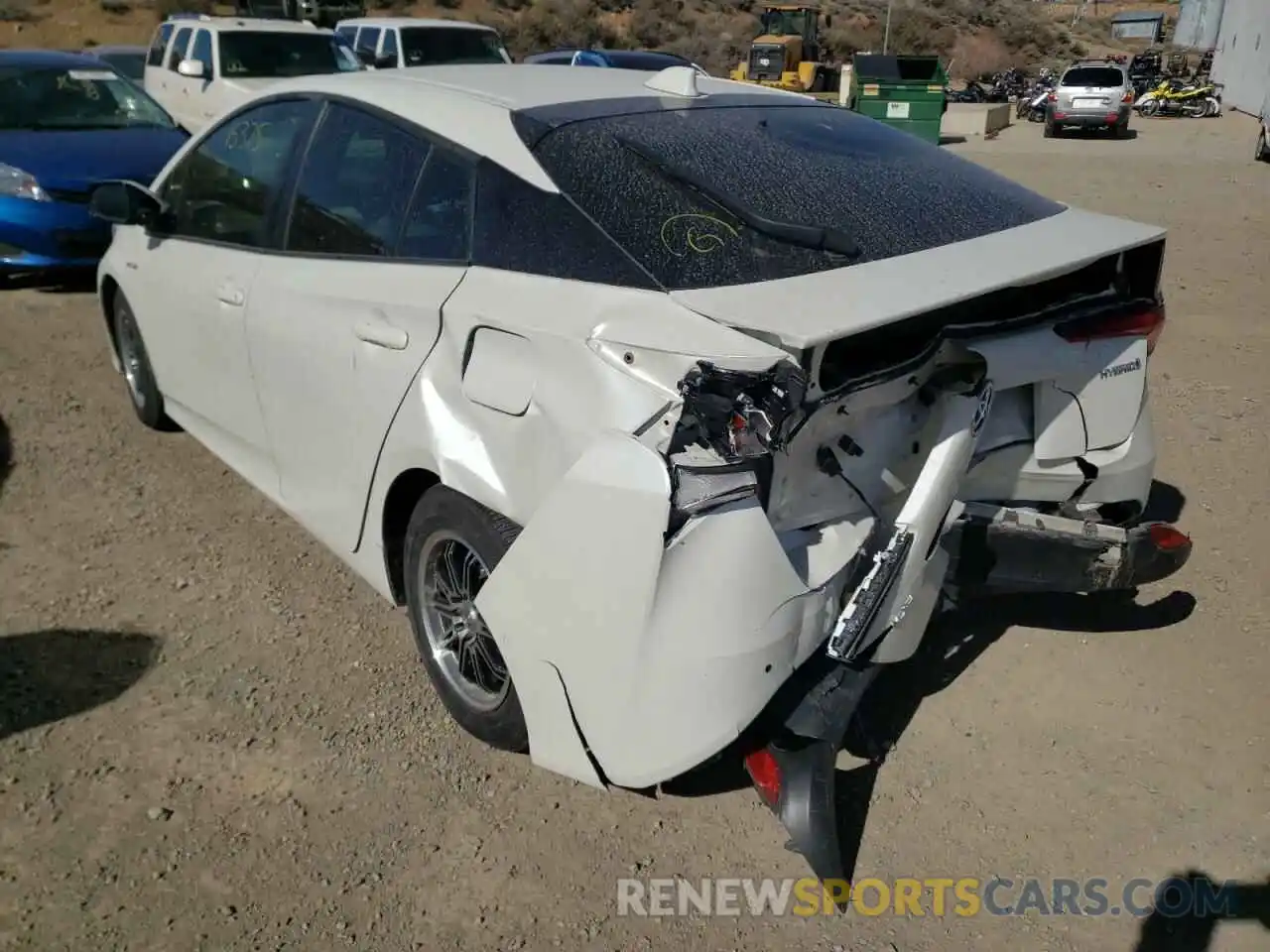 3 Photograph of a damaged car JTDKARFU5L3120593 TOYOTA PRIUS 2020