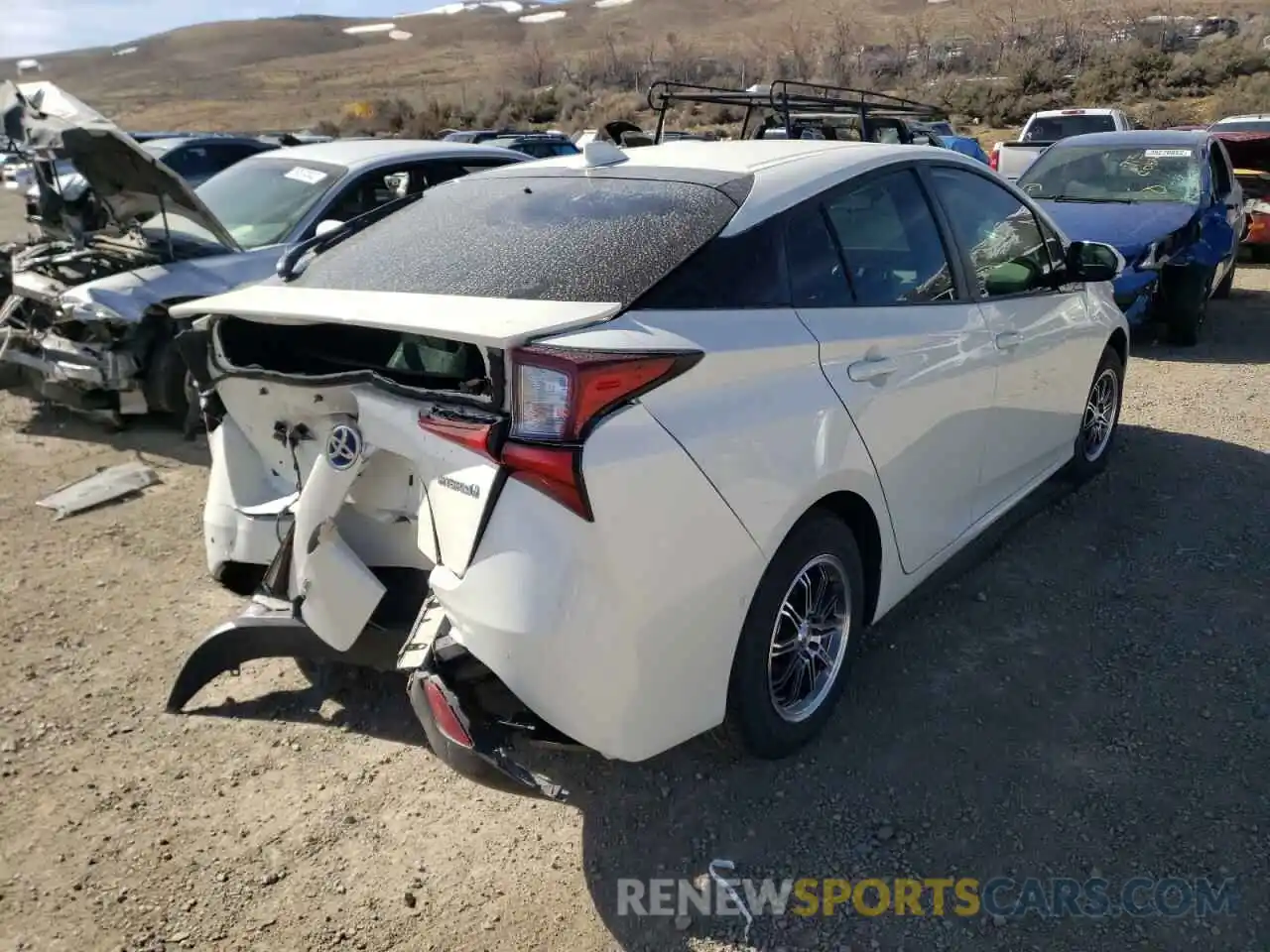 4 Photograph of a damaged car JTDKARFU5L3120593 TOYOTA PRIUS 2020