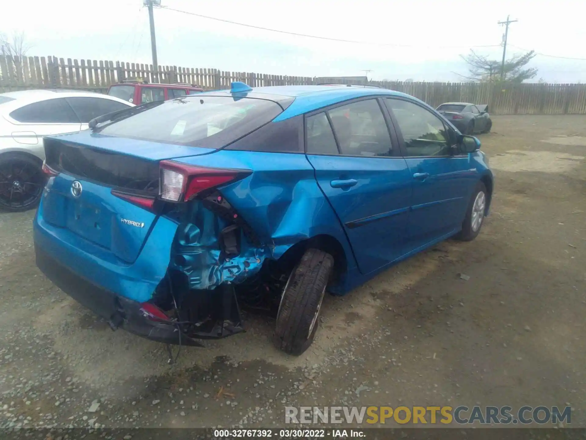 4 Photograph of a damaged car JTDKARFU5L3121033 TOYOTA PRIUS 2020