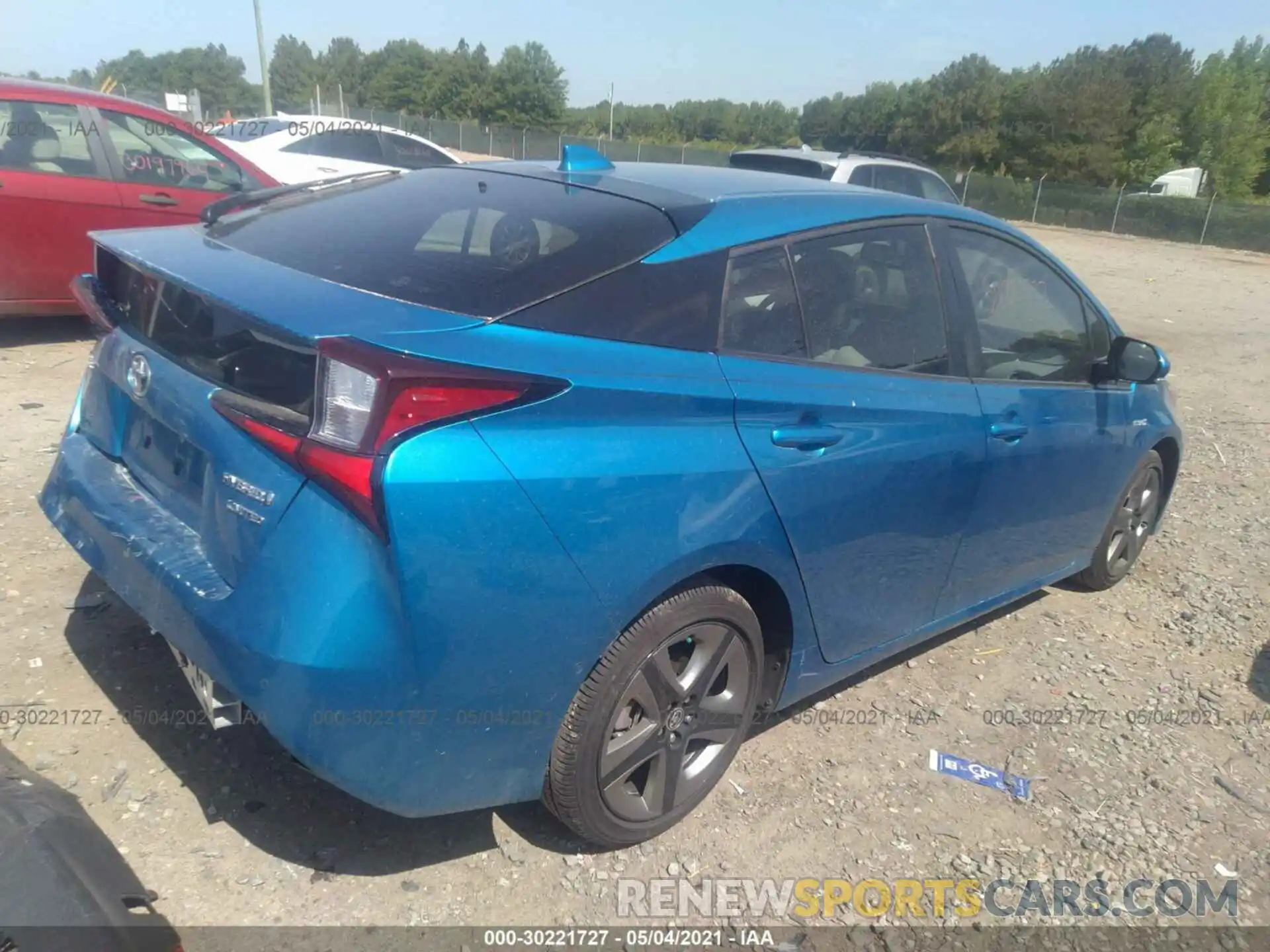 4 Photograph of a damaged car JTDKARFU5L3121274 TOYOTA PRIUS 2020