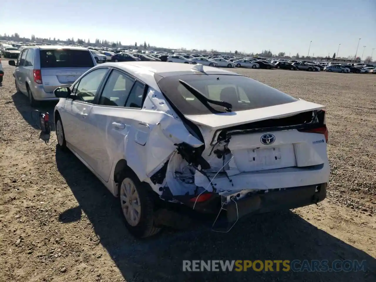 3 Photograph of a damaged car JTDKARFU5L3121579 TOYOTA PRIUS 2020