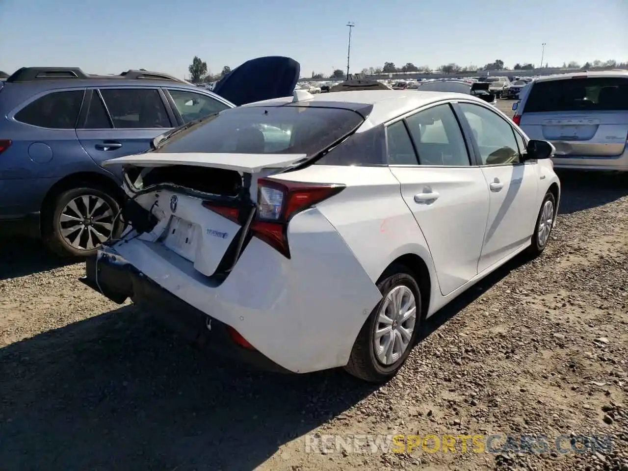 4 Photograph of a damaged car JTDKARFU5L3121579 TOYOTA PRIUS 2020