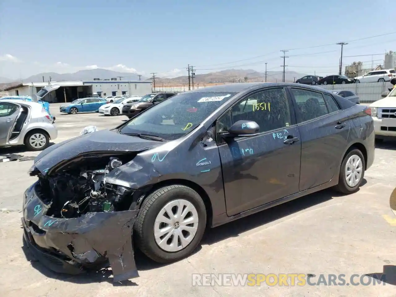 2 Photograph of a damaged car JTDKARFU5L3121596 TOYOTA PRIUS 2020