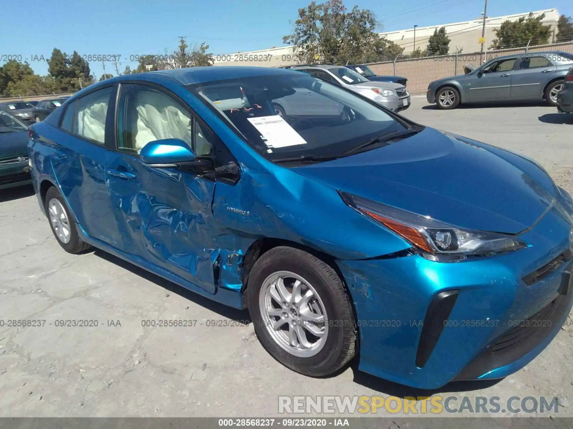 1 Photograph of a damaged car JTDKARFU5L3122733 TOYOTA PRIUS 2020