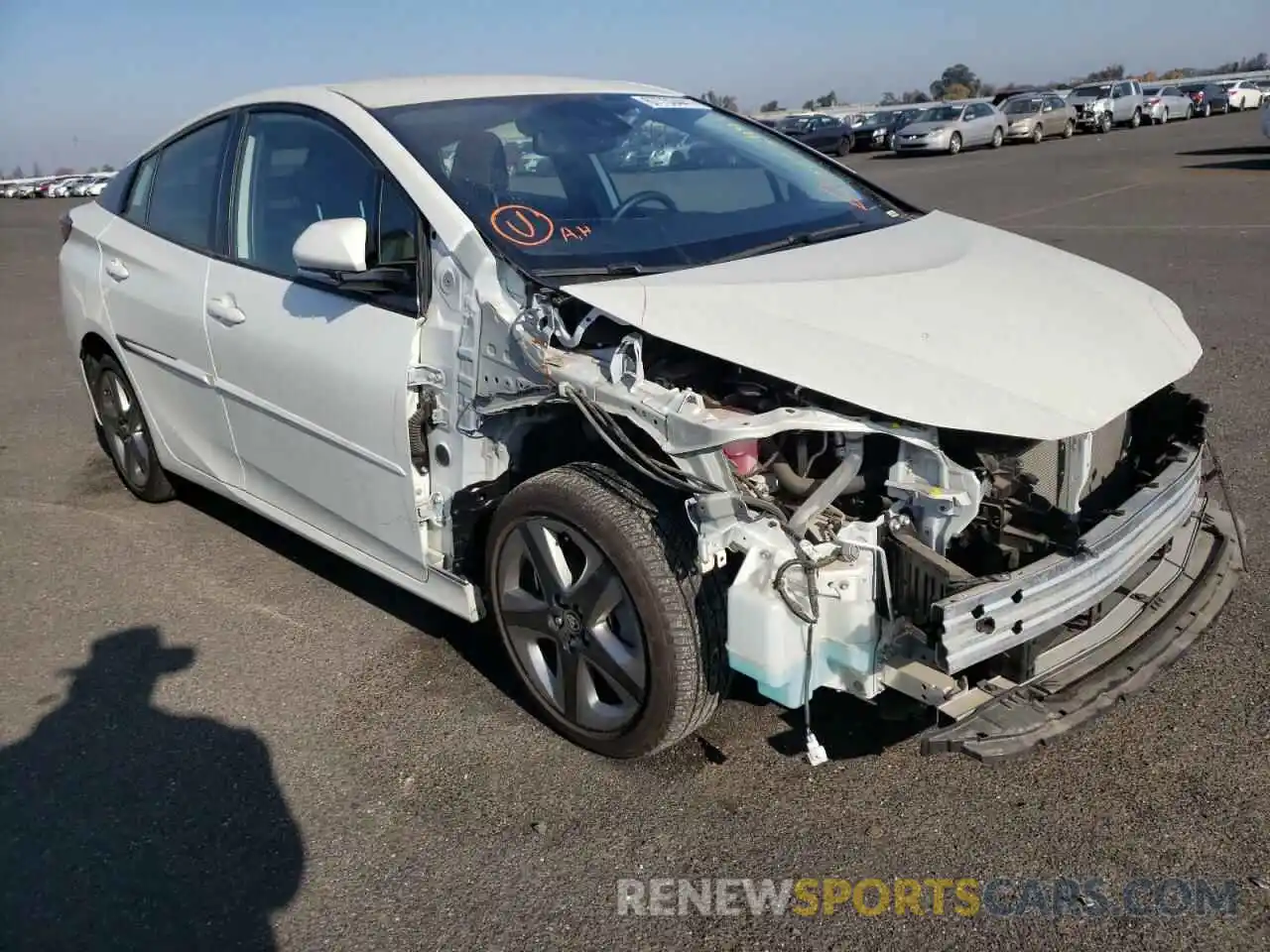 1 Photograph of a damaged car JTDKARFU5L3123610 TOYOTA PRIUS 2020