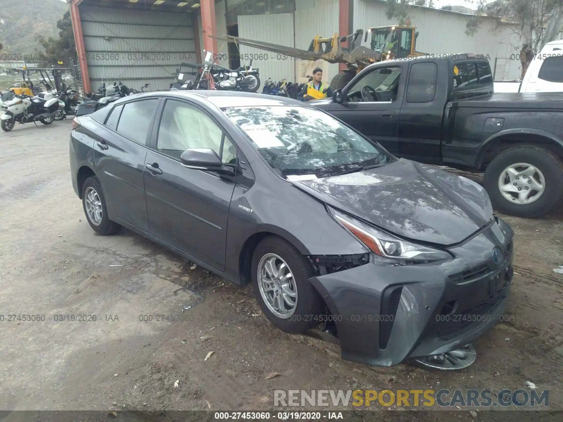 1 Photograph of a damaged car JTDKARFU6L3103463 TOYOTA PRIUS 2020