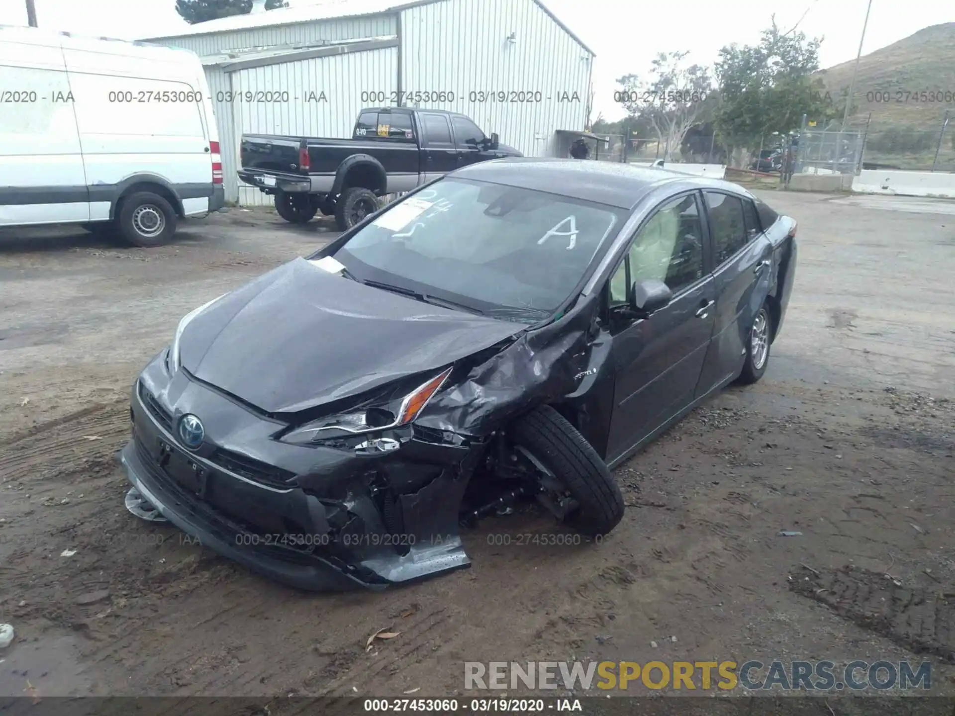 2 Photograph of a damaged car JTDKARFU6L3103463 TOYOTA PRIUS 2020