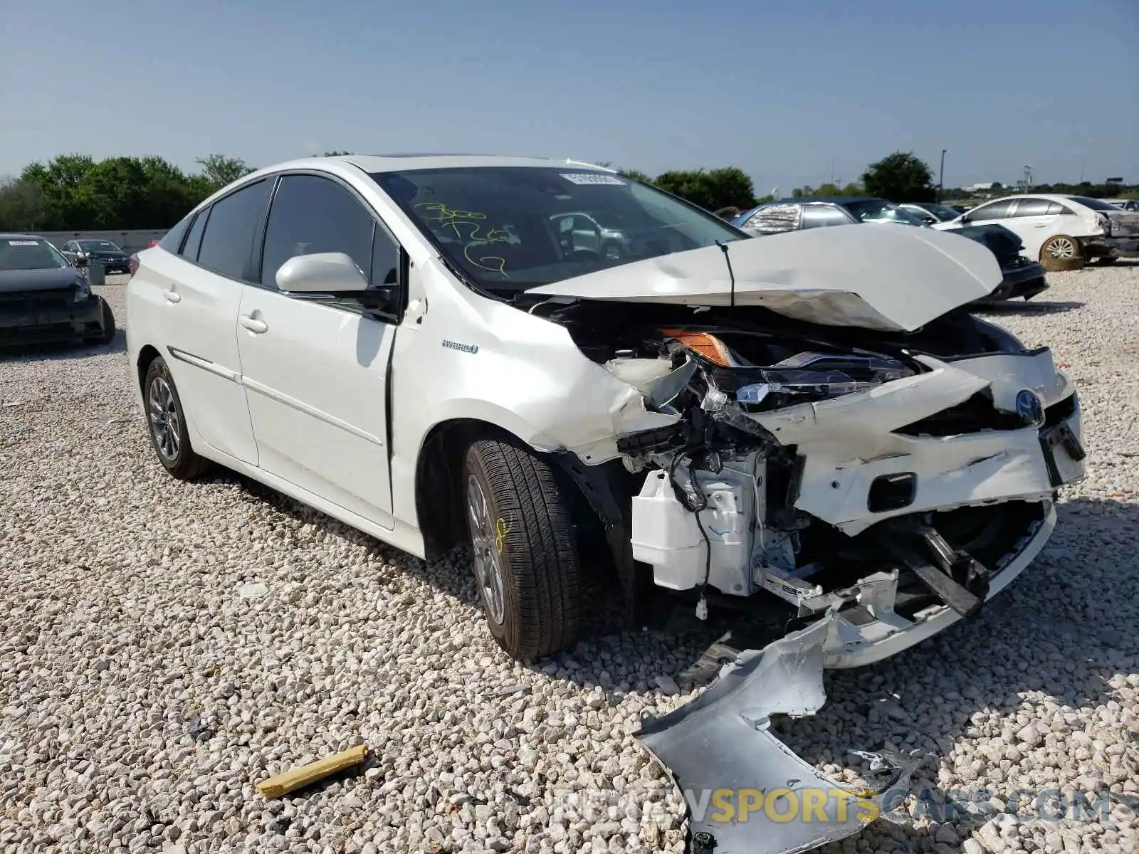 1 Photograph of a damaged car JTDKARFU6L3104418 TOYOTA PRIUS 2020