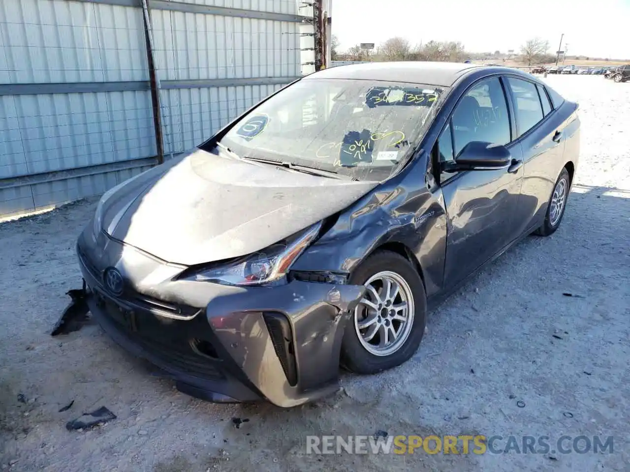 2 Photograph of a damaged car JTDKARFU6L3106797 TOYOTA PRIUS 2020