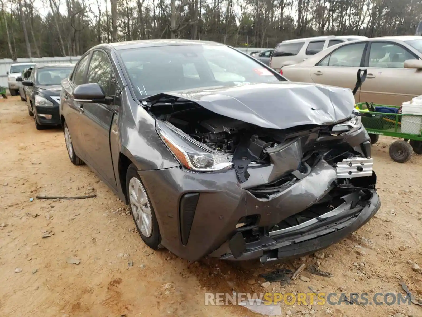 1 Photograph of a damaged car JTDKARFU6L3106881 TOYOTA PRIUS 2020