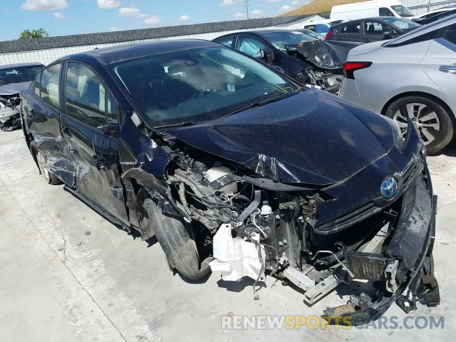 1 Photograph of a damaged car JTDKARFU6L3107125 TOYOTA PRIUS 2020