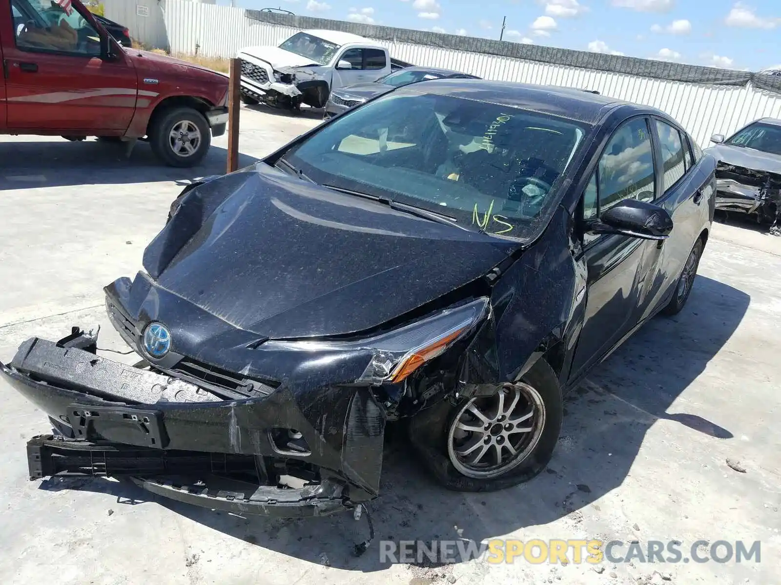 2 Photograph of a damaged car JTDKARFU6L3107125 TOYOTA PRIUS 2020