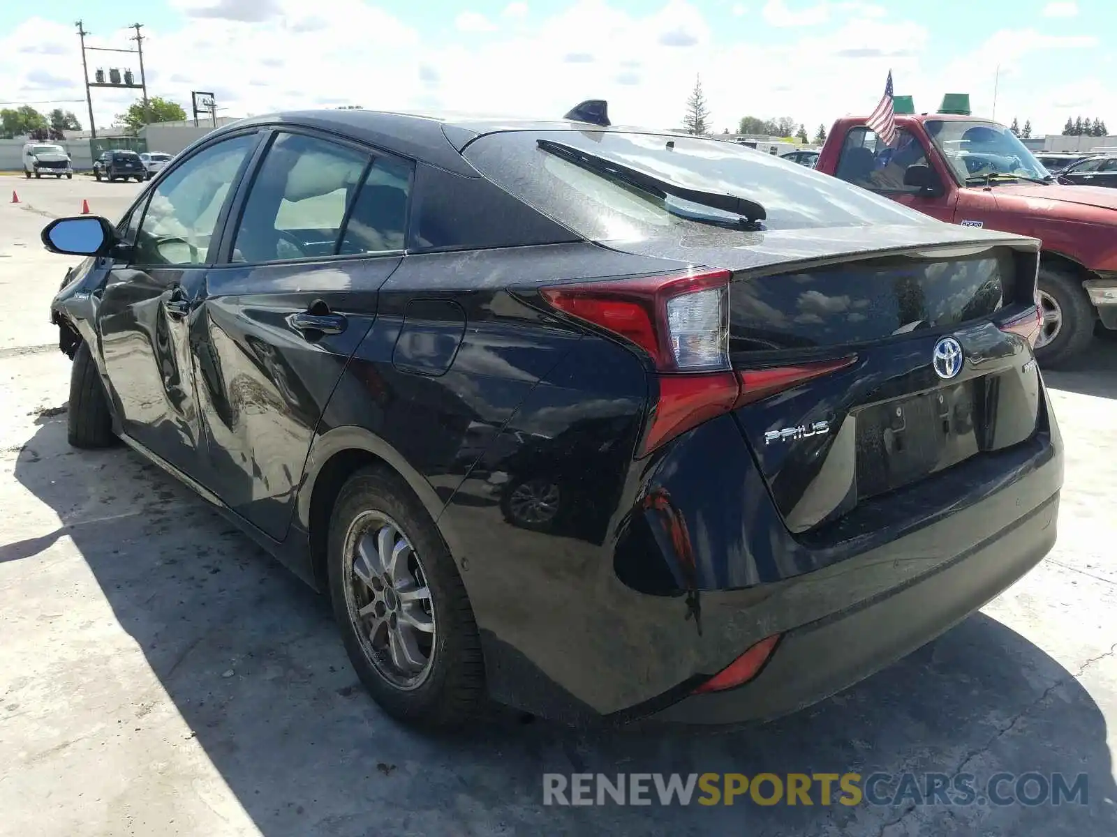 3 Photograph of a damaged car JTDKARFU6L3107125 TOYOTA PRIUS 2020